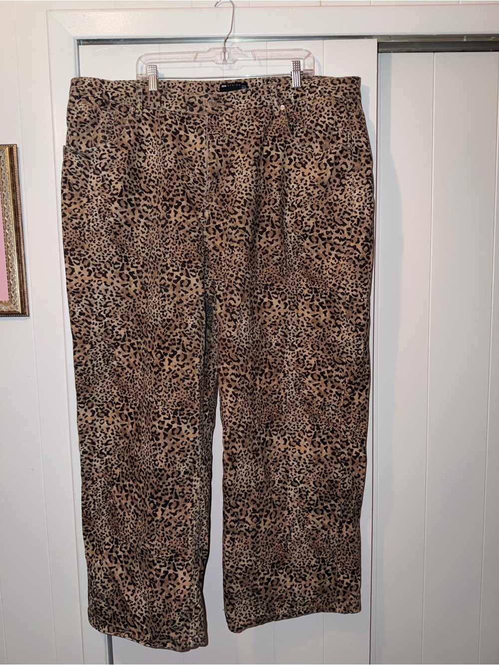 ASOS Curve Baggy Jean in Leopard Print